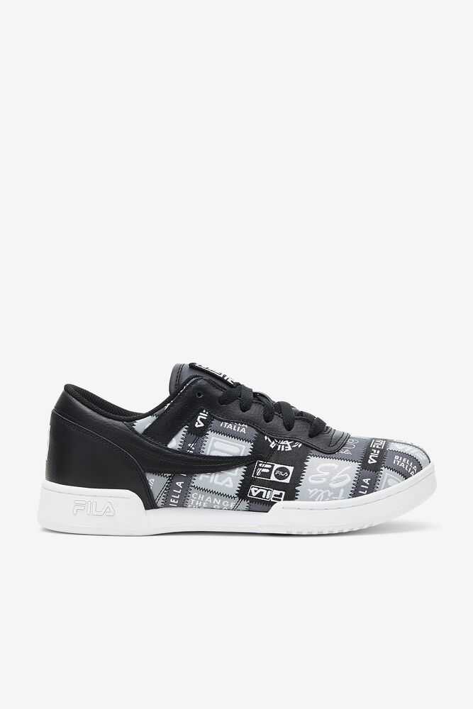 Fila Sneakers Mens Black/White - Original Fitness Patchwork - Philippines 3506941-TB